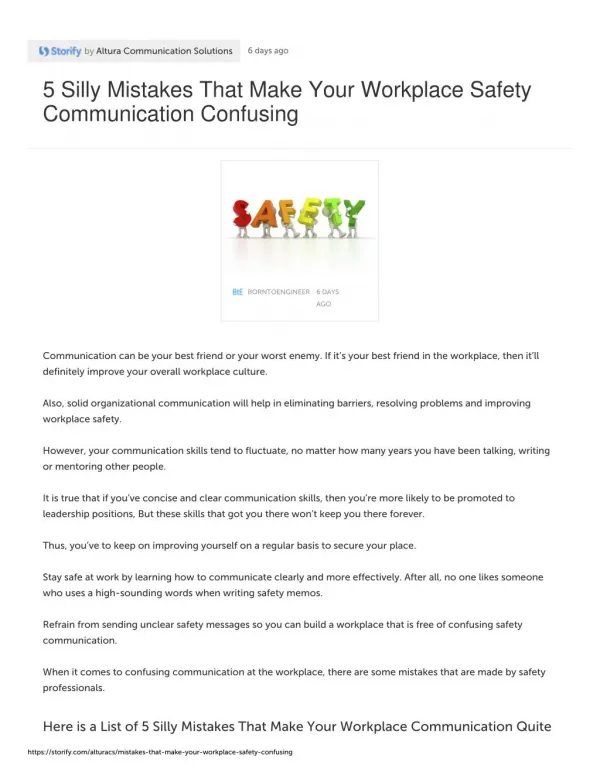 5 Silly Mistakes That Make Your Workplace Safety Communication Confusing