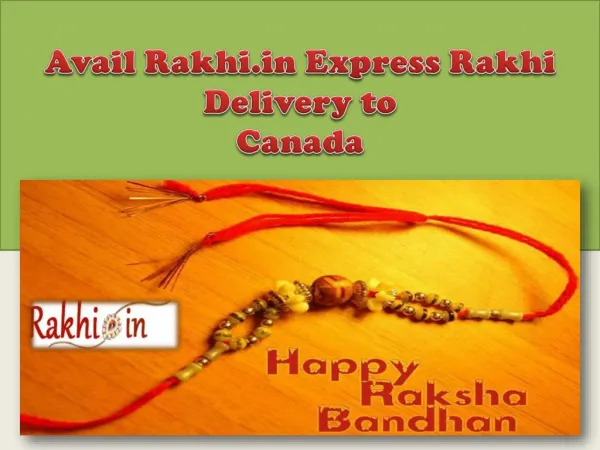 Avail Rakhi.in Express Rakhi Delivery to Canada