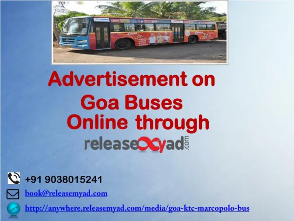 Goa Bus Advertisement Booking online through releaseMyAd