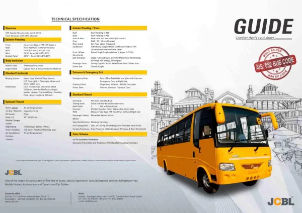 Guide: School bus manufactured by JCBL