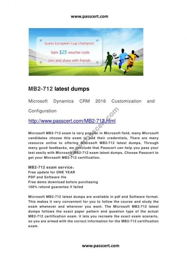 Microsoft MB2-712 latest dumps