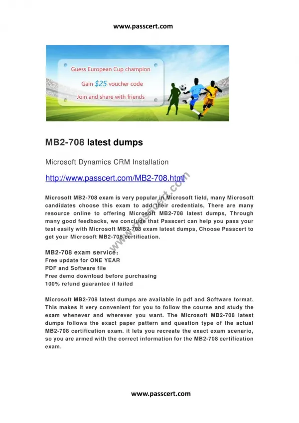 Microsoft MB2-708 latest dumps