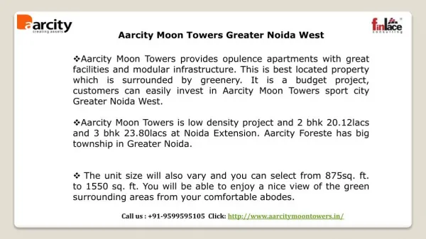 Aarcity Moon Towers - 9599595105