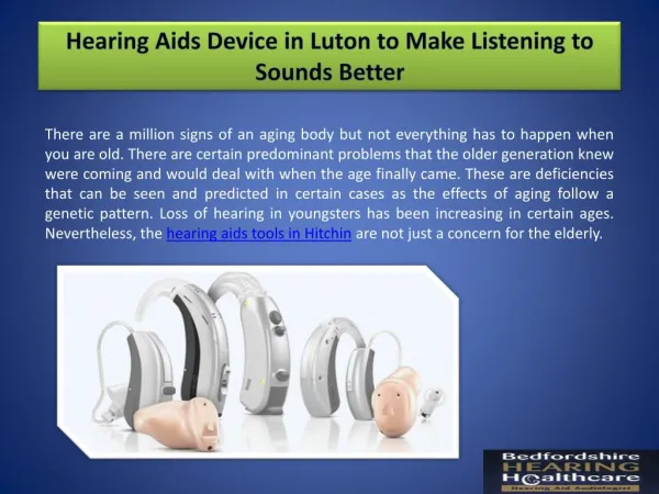 Hearing Aids Device in Luton to Make Listening to Sounds Better