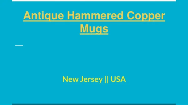 Buy Antique Hammered Copper Mugs Online