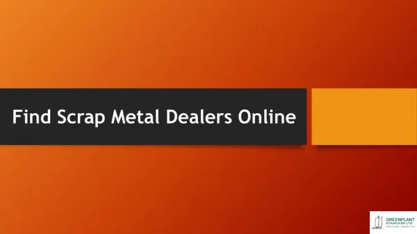 Find Scrap Metal Dealers Online