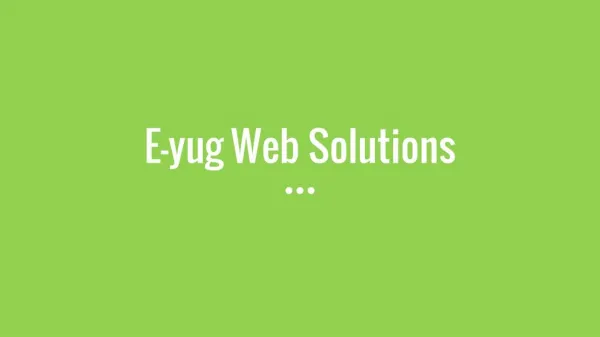 Web Services by eyug web solutions