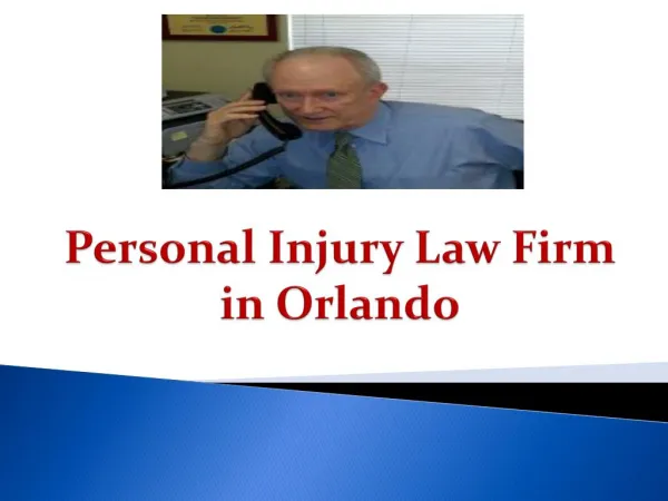 Personal Injury Law Firm in Orlando