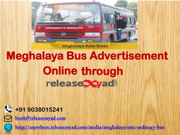 Meghalaya Bus Advertisement Booking online through releaseMyAd