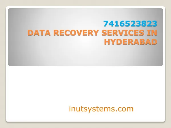 Data Recovery Services in Hyderabad