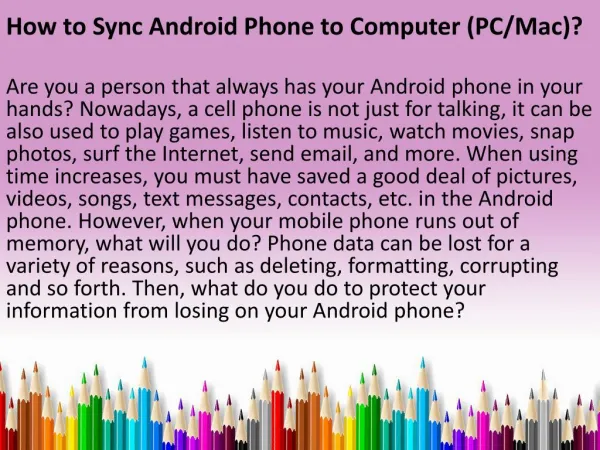 How to Sync Android Phone to Computer PC Mac