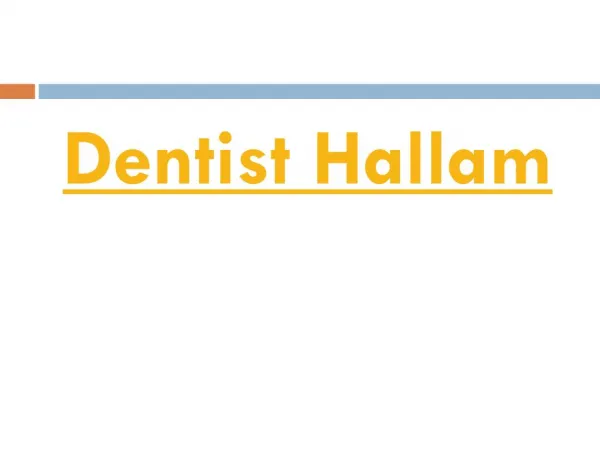 Dentist Hallam