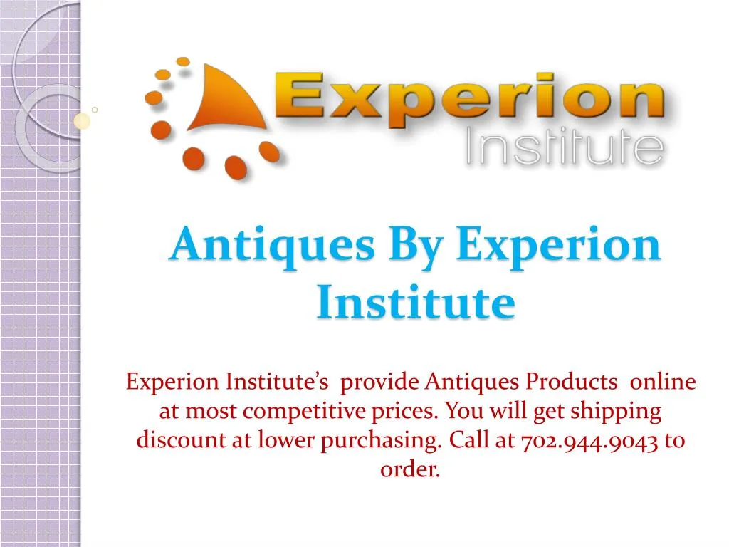 antiques by experion institute