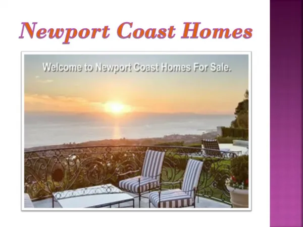 Newport Coast Homes for Sale