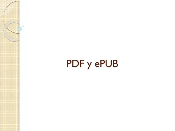 PDF y ePUB