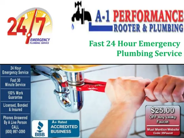 A-1 Plumbers-Fast 24 Hour Emergency Plumbing Service