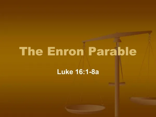 The Enron Parable