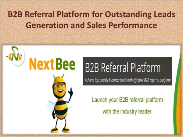 B2B Referral Platform for Outstanding Leads Generation and Sales Performance