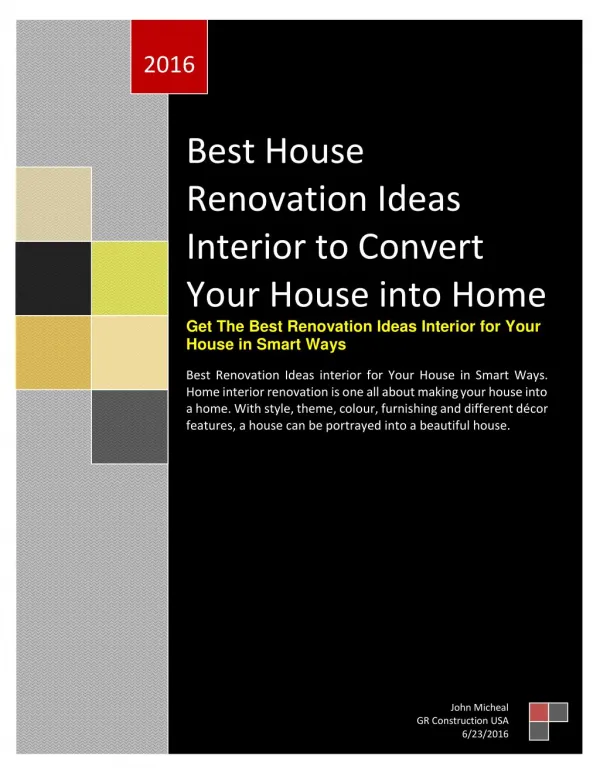 Best House Renovation Ideas Interior to Convert Your House into Home
