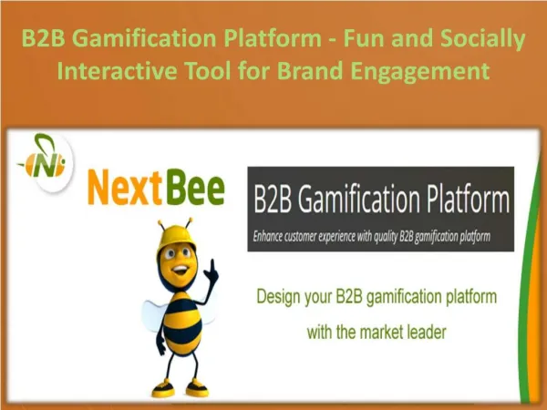B2B Gamification Platform - Fun and Socially Interactive Tool for Brand Engagement