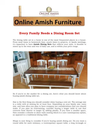 Every Family Needs a Dining Room Set - slide 1
