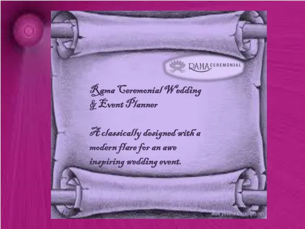 Dream Wedding & Event Planners | Rama Ceremonial