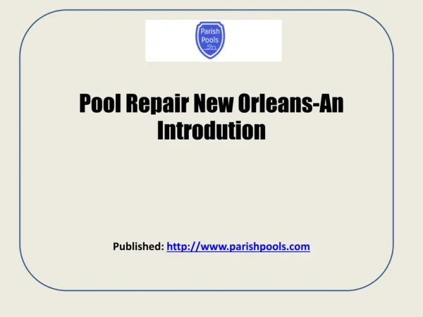 Parish Pools-New Orleans Pool Construction