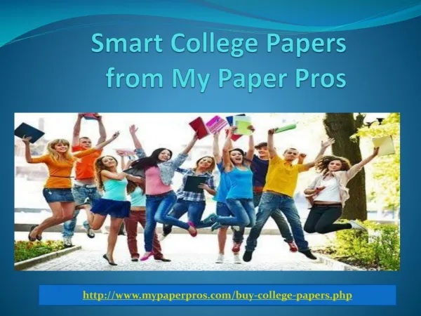 Smart College Papers From My Paper Pros