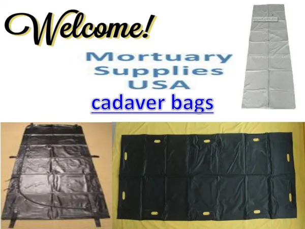Find High Quality cadaver Bags at Mortuary supplies Online Store