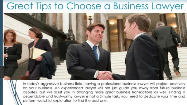 Great way to choose an Excellent Business Lawyer