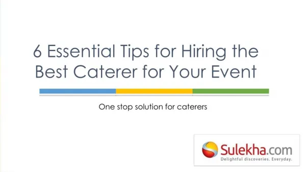 6 Essential Tips for choosing the Best Caterers Chennai