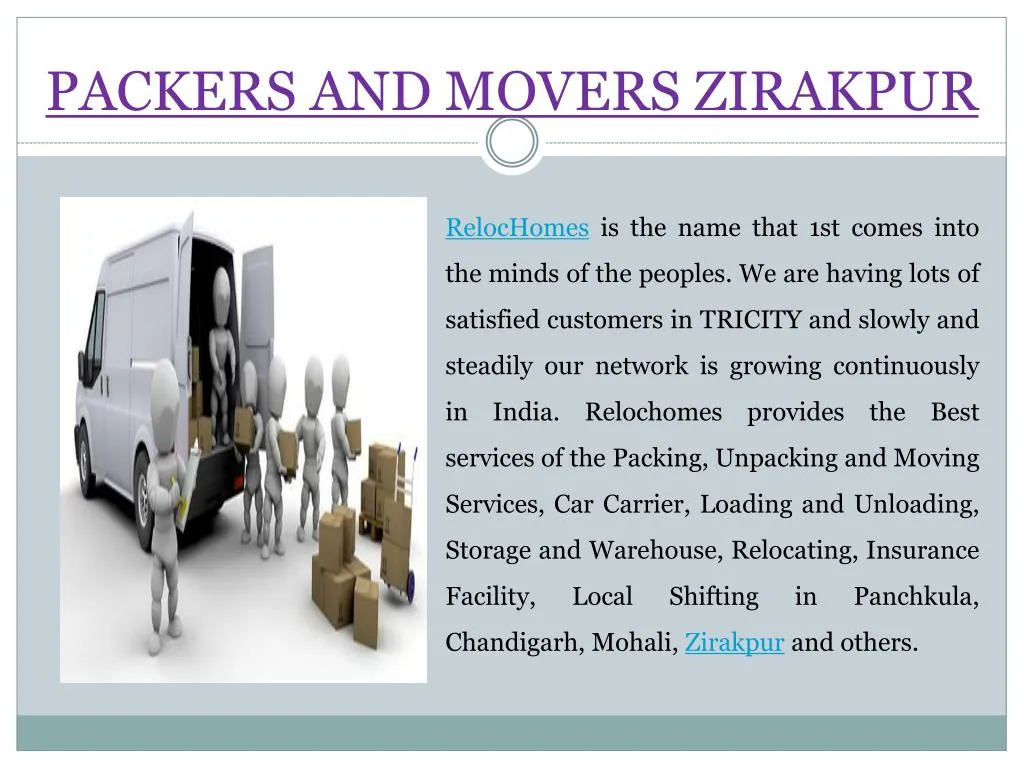 packers and movers zirakpur