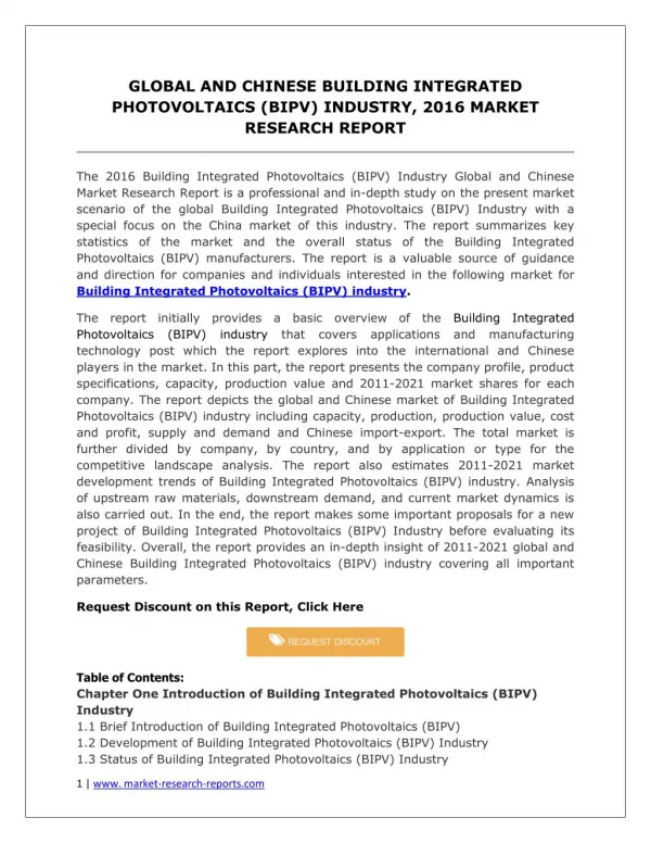 Building Integrated Photovoltaics (BIPV) Market Analysis Based on Regional and Country Forecasts 2021