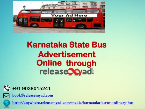 Karnataka Bus Advertisement Booking online through releaseMyAd