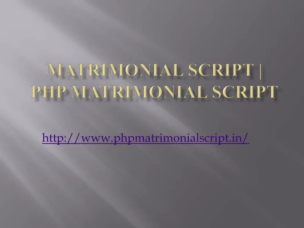 matrimonial script php matrimonial script
