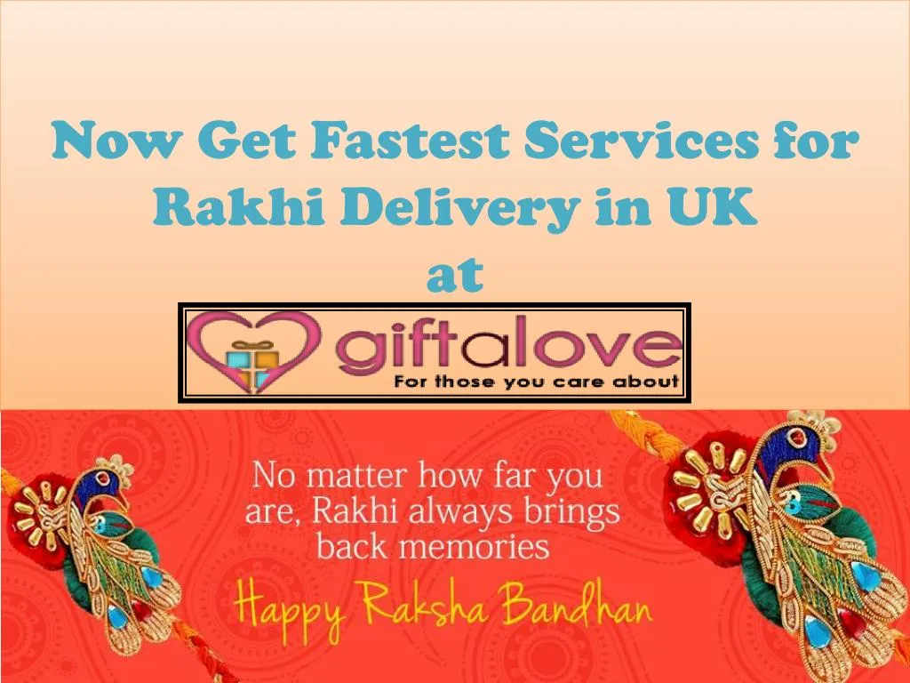 now get fastest services for rakhi delivery in uk at