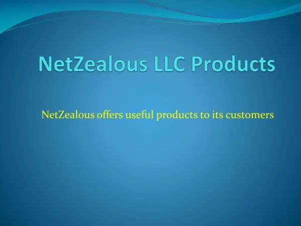 NetZealous LLC _Products