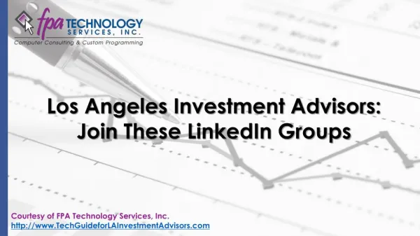 Los Angeles Investment Advisers: Join These LinkedIn Groups