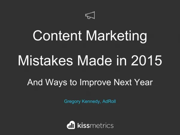 Content Marketing Mistakes Made in 2015