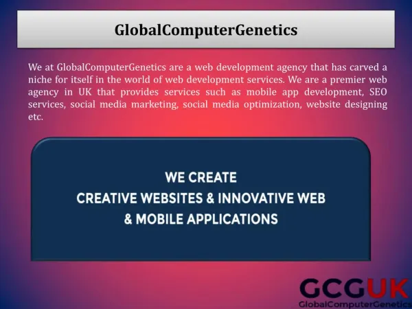 GlobalComputerGenetics a Web Development Agency in UK