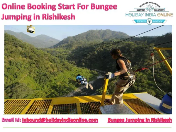 Online Booking Start For Bungee Jumping in Rishikesh