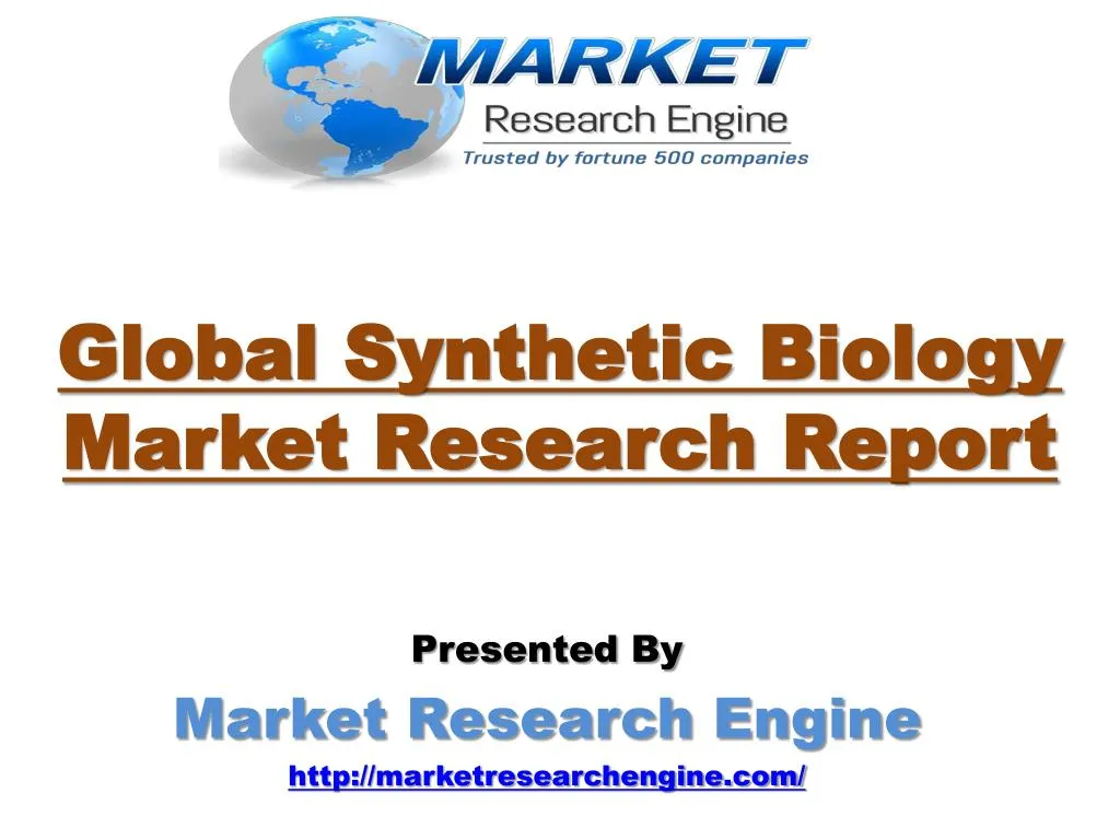 global synthetic biology market research report