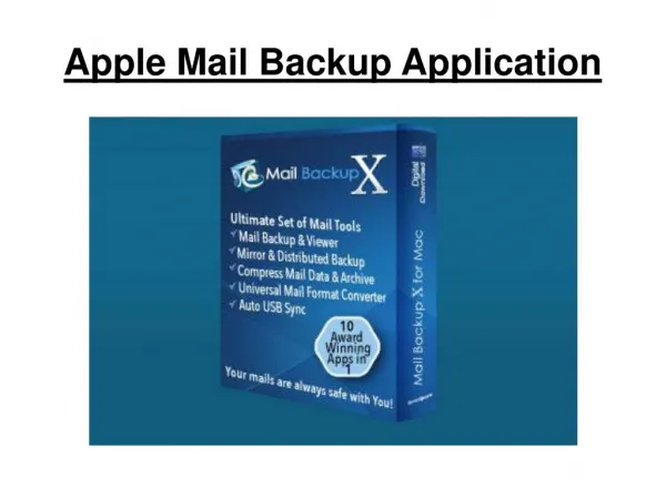 Apple Mail Backup Application