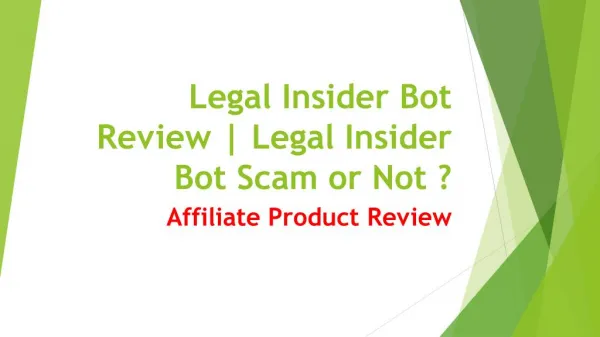 Legal Insider Bot Review | Legal Insider Bot Scam or Not ?