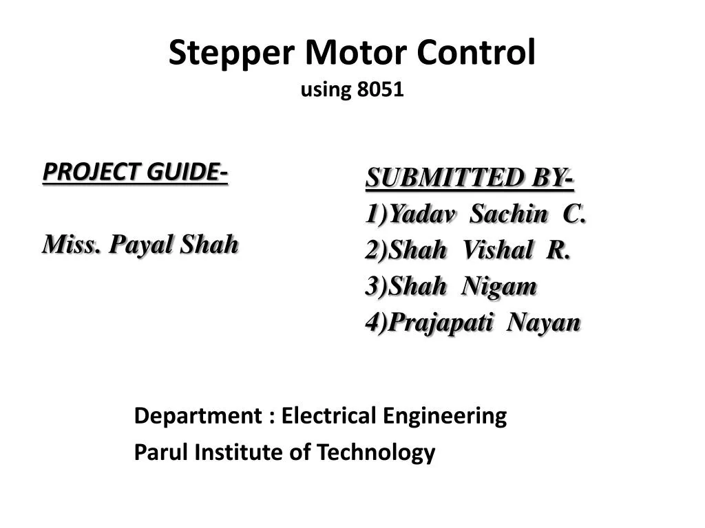 stepper motor control using 8051