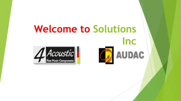 Welcome to 4 ACOUSTIC by Solution Inc
