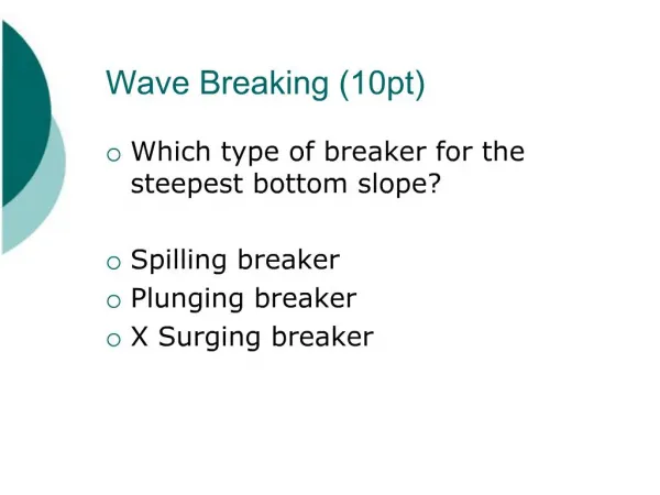 Wave Breaking 10pt
