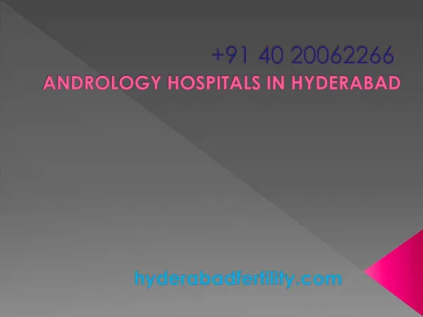 Andrology Hospitals in Hyderabad