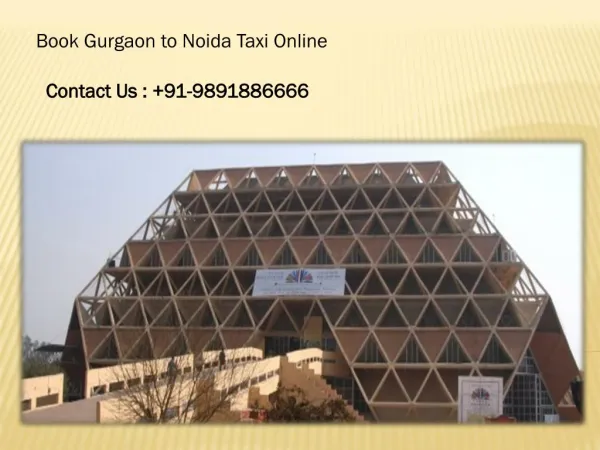 Book Gurgaon to noida Taxi Online
