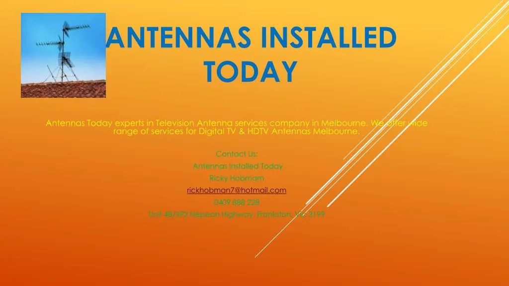 antennas installed today